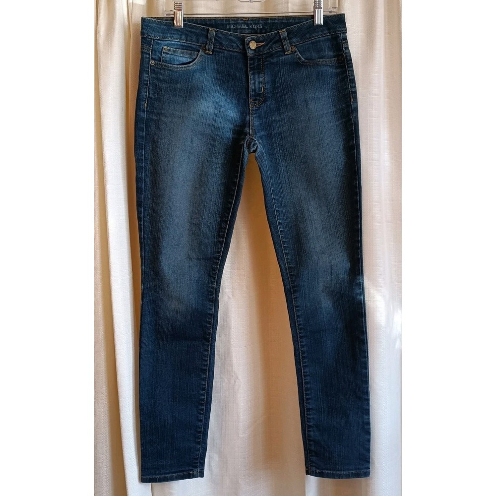 Michael Kors Women's Size 6 Dark Wash Mid Rise 5 Pocket Skinny Jeans